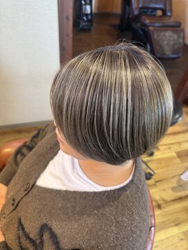 ヘアー キューブ フィール 都町店(hair cube feel) 白髪ぼかしハイライト