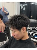 【アップバングショートパーマ】