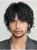 新橋メンズパーマツイストスパイラルパーマ波巻きニュアンス