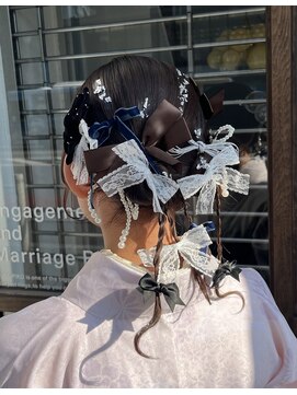 ラフ(Laugh) リボンたっぷりヘアアレンジ