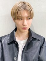 ヘアー アイス カンナ(HAIR ICI Canna)&nbsp;メンズ◎センターパート×ハイトーンカラー×ベージュカラー