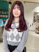 アフェクト(afect)&nbsp;チェリーレッドカラー×ローレイヤーカット