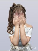 【推し活ヘアセット】立体リボンサイドポニー