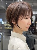 ショート/ボブ/ハッシュカット/グレージュ/デザインカラー錦糸町