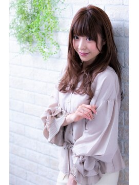 ヘアーアートシフォン 池袋西口店(Hair art chiffon) デザインカラー丸みショート無造作カールボブディロングヘアー