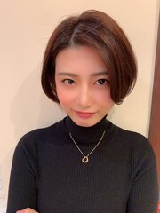 大人可愛い20代30代40代小顔ショートボブ☆