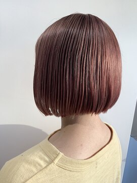 リアン(Lien) Lien☆ピンクベージュ×ミニボブ×耳かけボブ