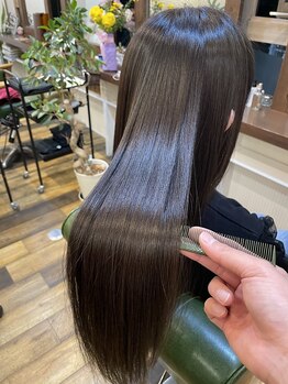 ヘアデザインメリー(hair design Merry)の写真/真っ直ぐすぎるのは嫌だけどクセが気になる…そんな悩みはMerryで解決♪360度綺麗で自然なフォルムに☆