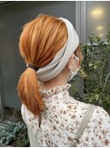 ミディアムシャーベットオレンジカラー10代20代30代