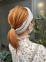 ヘアーアンドメイク ファット(Hair&Make PHAT) ミディアムシャーベットオレンジカラー10代20代30代