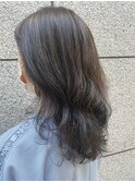 ヘアマニキュアで白髪ぼかしハイライト