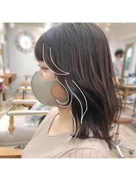 ラブクロムトーキョー オモテサンドウ(LOVECHROME OMOTESANDO) 大人かわいいあざと後れ毛こなれミディ☆美髪ベージュカラー
