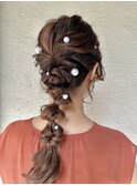 ルーズ編み下ろしアレンジ×結婚式