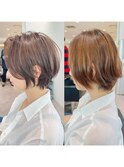 30代/40代/50代・絶壁解消・小顔前下がりショートボブ【中村】