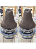 髪質改善ストレート/くすみベージュ