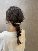 編みおろしヘア