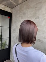 アンディ ニジュウサンド クリエイション(and D 23℃ creation)&nbsp;ピンクブラウン/ピンク/切りっぱなし/ボブ/夏カラー