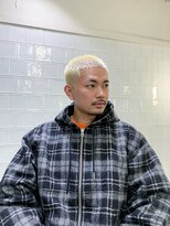 メリケンバーバーショップ フクオカ(MERICAN BARBERSHOP FUK) べリーショートダークアッシュニュアンスパーマ韓国マッシュ