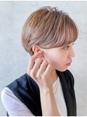 似合わせカット刈り上げボブマロンベージュ_68803