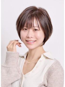 ミチオ ノザワ ヘアサロン ギンザ(Michio Nozawa HAIR SALON Ginza) ★前髪あり小顔くせ毛カバーベージュカラー丸みショートボブヘア