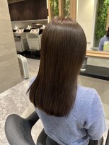 イメージア 町田店(IMAGE A) くすみベージュブラウン艶カラー@20代30代40代50代