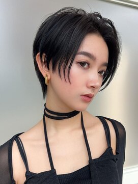 アフロート エル 大阪(AFLOAT L) 耳かけショートボブ/30代/40代/50代/チェリーブラウン