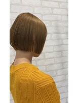 ビスイル 秋葉原店(Vis ill) ミルクベージュ切りっぱなしボブ艶ケアブリーチ