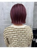 大人ボブ　切りっぱなしボブ　前下がりボブ　外ハネ　髪質改善