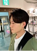 フェザーパーマ　メンズサロン　ショート　カット　韓国　長崎