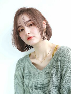 ニュアンスボブ/ピンクブラウン