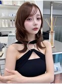ミディアムレイヤーカット/髪質改善/韓国/前髪/新宿/ブリーチ