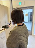 切りっぱなしボブ　× ストレート