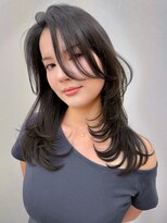 ロンドイディールバンダイ 新潟万代(Lond ideal)&nbsp;ミディアムレイヤーウルフハッシュグレーブラック