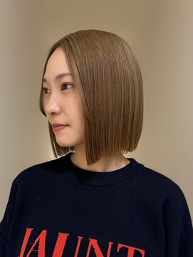 マッシュマシェラ(MASHU MACHELA) ミルクティーベージュ/ボブカット/ぱつっとボブ/東大阪