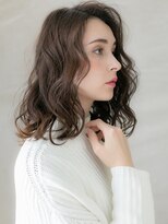 カバーヘアアンドスパ ブリス 浦和(COVER HAIR&SPA bliss)&nbsp;ドライパーマ黒髪アッシュ小顔かきあげミディアムX浦和30代40代