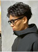 MEN’S/リバースセンターパート/ニュアンスパーマ/新宿