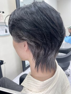 REEED 渋谷店　メンズ縮毛矯正/ニュアンスパーマ【リード】【4/3 NEW OPEN（予定）】 《メンズデザインカラー》ブラック×シルバー