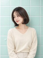 ヘアーサロン 6(hair salon)&nbsp;顔周りレイヤー切りっぱなしボブ