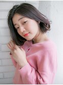 インナーカラー ワンカールボブ センターパート☆