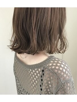 ヘアーデザイン シュシュ(hair design Chou Chou by Yone) ☆chouchou☆ラベンダーベージュ×切りっぱなしボブ