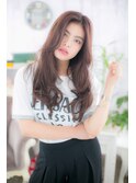 ほんのり色香…くすみピンクセミウェットウェーブa