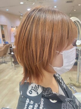 カミユウ ヘア アンド スパ(kamiyu hair&spa) マッシュうるふ×シアーオレンジ