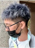 SOLセンター南/ツーブロックショート/モーヴカラー/刈り上げ!