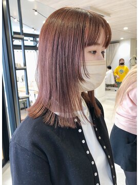 パーク(PAAQ) 【paaq田中】フェイスレイヤーカット×オレンジ(ブリーチなし)