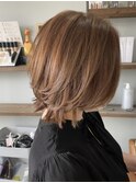 レイヤーボブ×脱白髪染め
