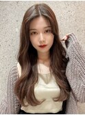 新宿/韓国ヘア/髪質改善/グレージュカラー/黒髪/ココアベージュ