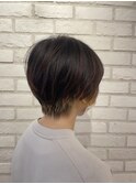 ショートボブ×ポイントブリーチ