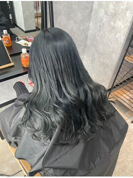 イデアル(Ideal) ダークグレー/ダブルカラー+カット/ブリーチカラー/韓国