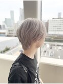 【*女性に褒められるヘアー*】ホワイトベージュ×ウルフカット*