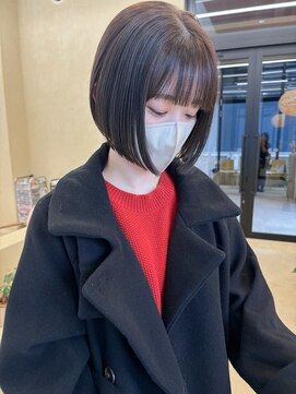 スニュウ(snuw) 似合わせカットボブ小顔カットグレージュミルクティ